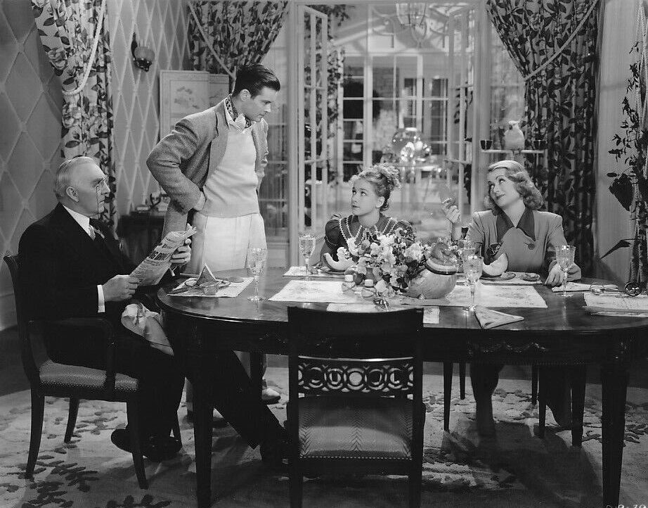 Constance Bennett, Tom Brown, Bonita Granville, and Clarence Kolb in Merrily We Live (1938)