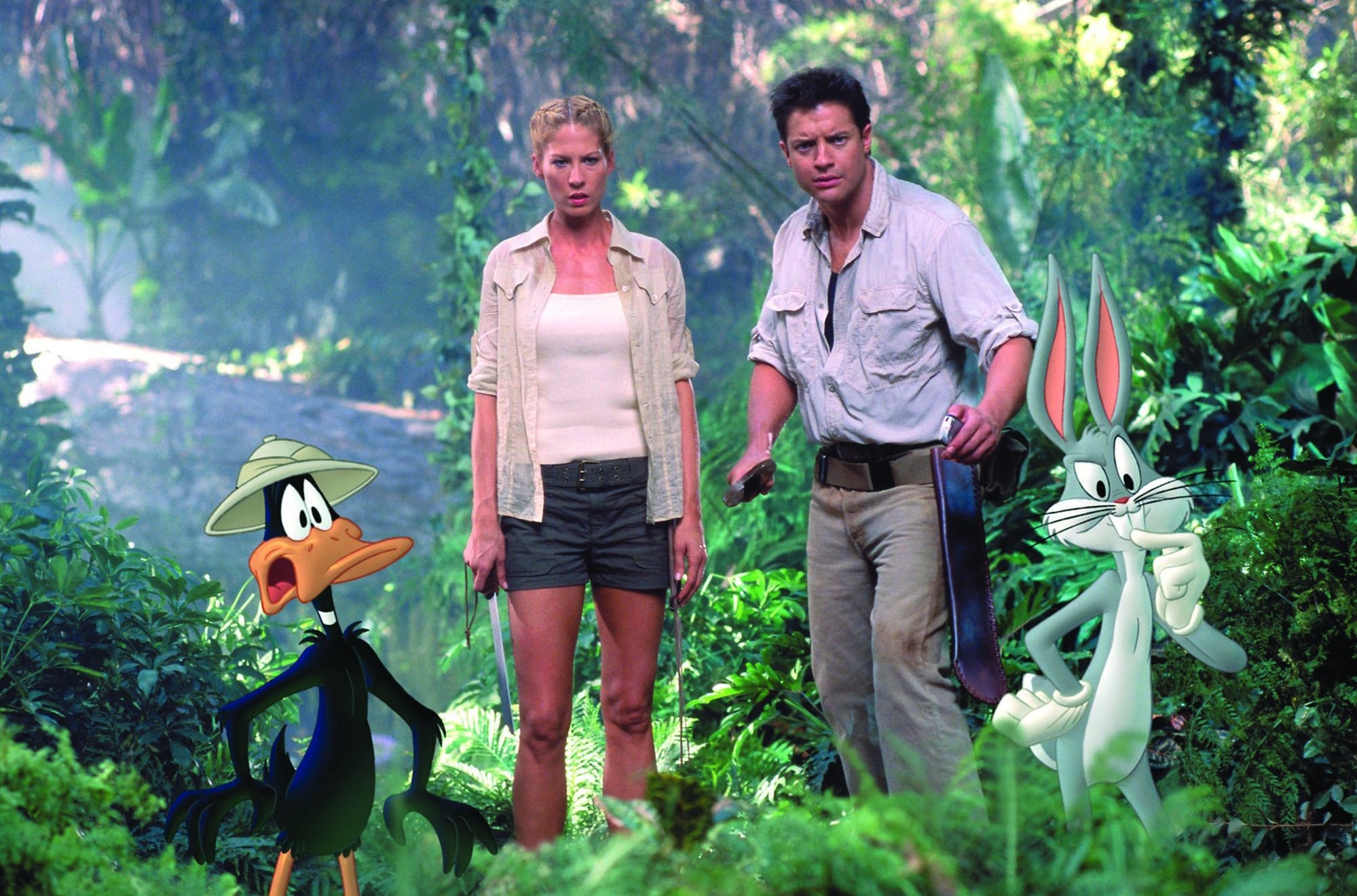 Brendan Fraser, Jenna Elfman, and Joe Alaskey in Looney Tunes: Back in Action (2003)