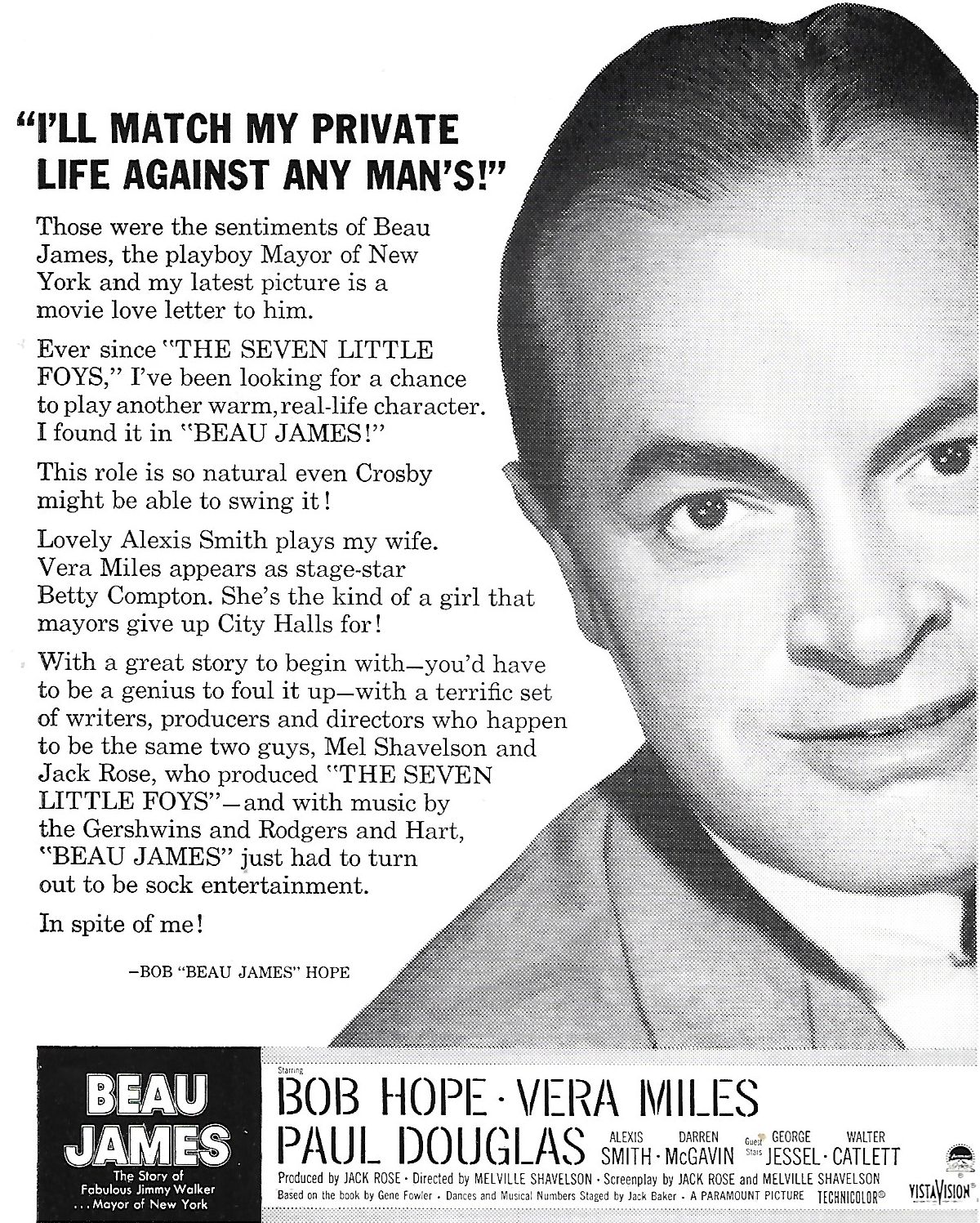 Bob Hope in Beau James (1957)