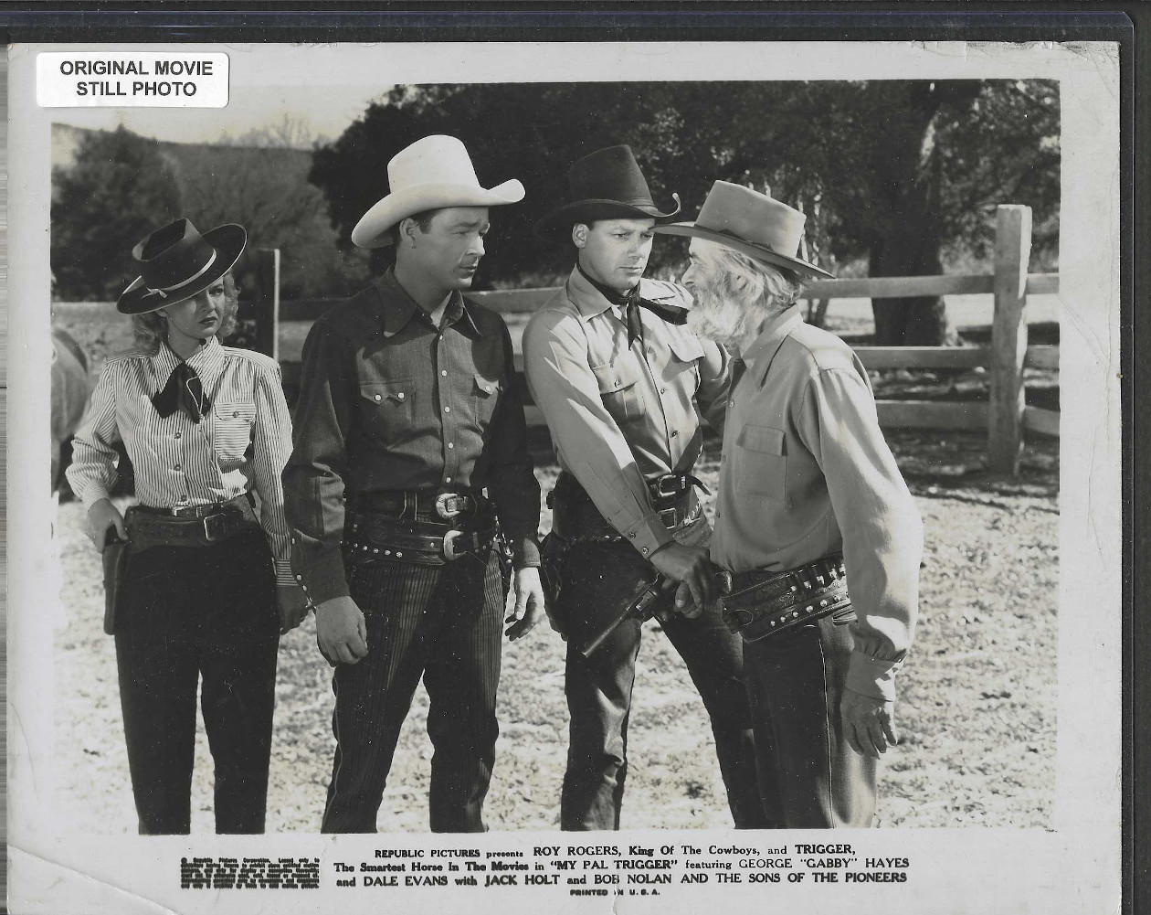 Roy Rogers, Dale Evans, George 'Gabby' Hayes, and Jack Holt in My Pal Trigger (1946)