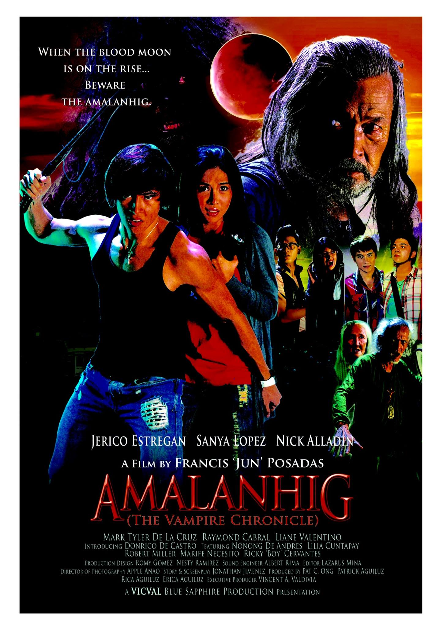 Lilia Cuntapay, Nick Alladin, Nonong De Andres, Jerico Estregan, Sanya Lopez, Mark Tyler Dela Cruz, and Donrico De Castro in Amalanhig: The Vampire Chronicle (2017)