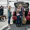 David Boreanaz, Michaela McManus, Kerri Medders, and Dita The Hair Missile Dog in SEAL Team (2017)