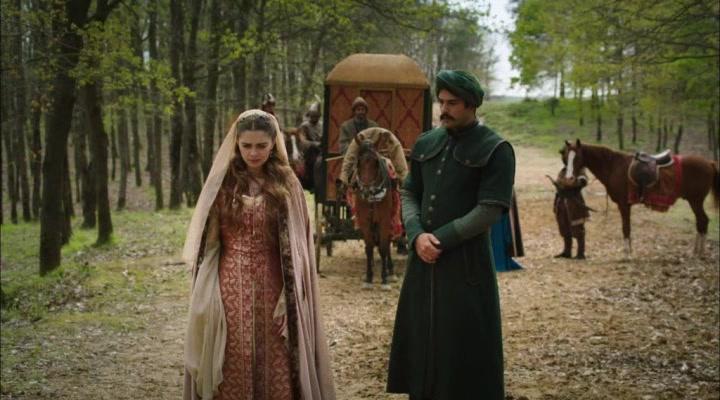 Pelin Karahan and Burak Özçivit in The Magnificent Century (2011)