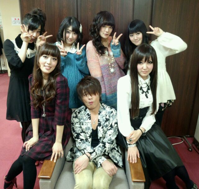 Eri Kitamura, Yôko Hikasa, Rina Hidaka, Yui Ogura, Yoshitsugu Matsuoka, and Ai Kakuma at an event for Campione! (2012)