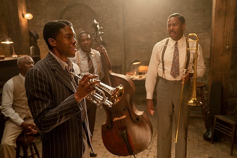 Colman Domingo, Michael Potts, Glynn Turman, and Chadwick Boseman in Ma Rainey's Black Bottom (2020)