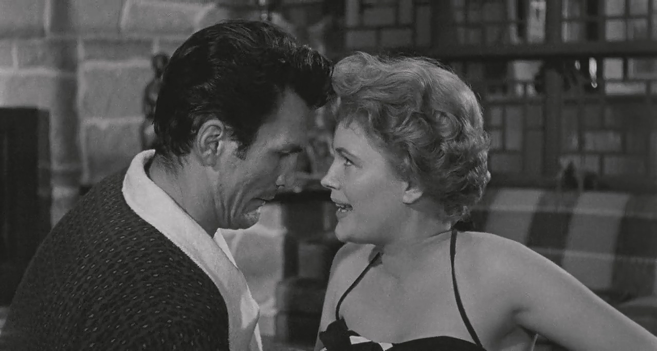 Jack Palance and Jean Hagen in The Big Knife (1955)