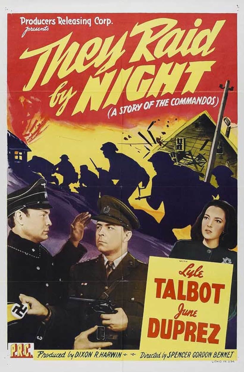 June Duprez and Lyle Talbot in They Raid by Night (1942)