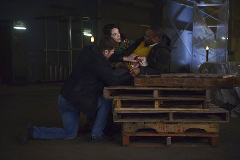 Malcolm Barrett, Abigail Spencer, and Matt Lanter in Timeless (2016)