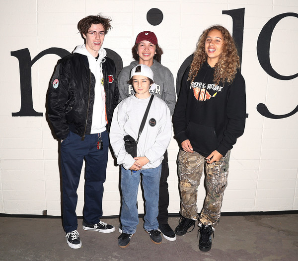 Olan Prenatt, Gio Galicia, Sunny Suljic, and Ryder McLaughlin at an event for Mid90s (2018)