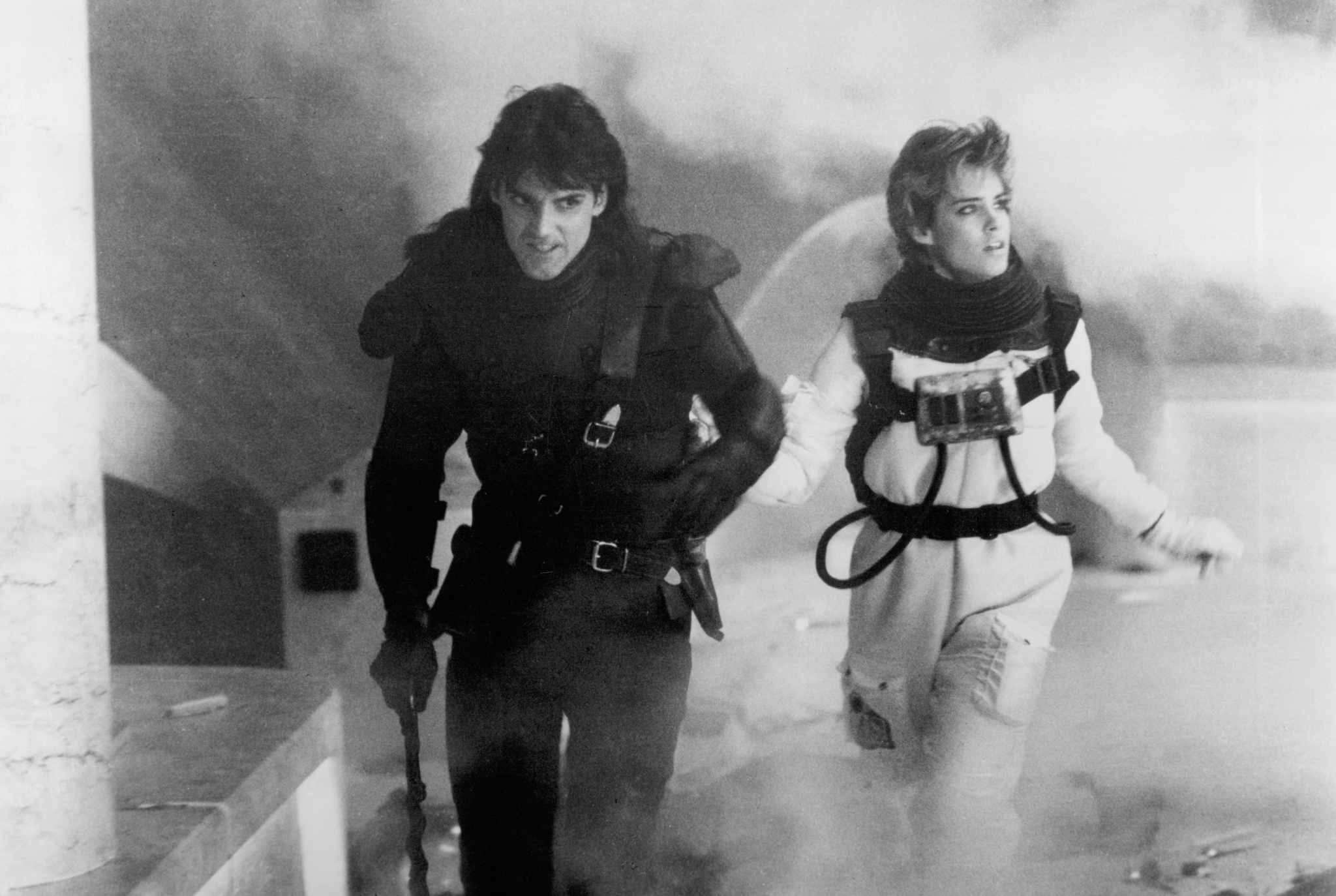 Michael Praed and Catherine Mary Stewart in Nightflyers (1987)