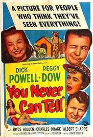 Peggy Dow, Charles Drake, Joyce Holden, Dick Powell, and Flame in You Never Can Tell (1951)