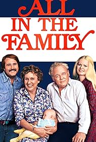 Rob Reiner, Sally Struthers, Carroll O'Connor, and Jean Stapleton in All in the Family (1971)