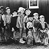 Wally Albright, Matthew 'Stymie' Beard, Scotty Beckett, Tommy Bond, Jacqueline Taylor, George 'Spanky' McFarland, Donald Proffitt, Jerry Tucker, and Pete the Dog in The Little Rascals (1955)