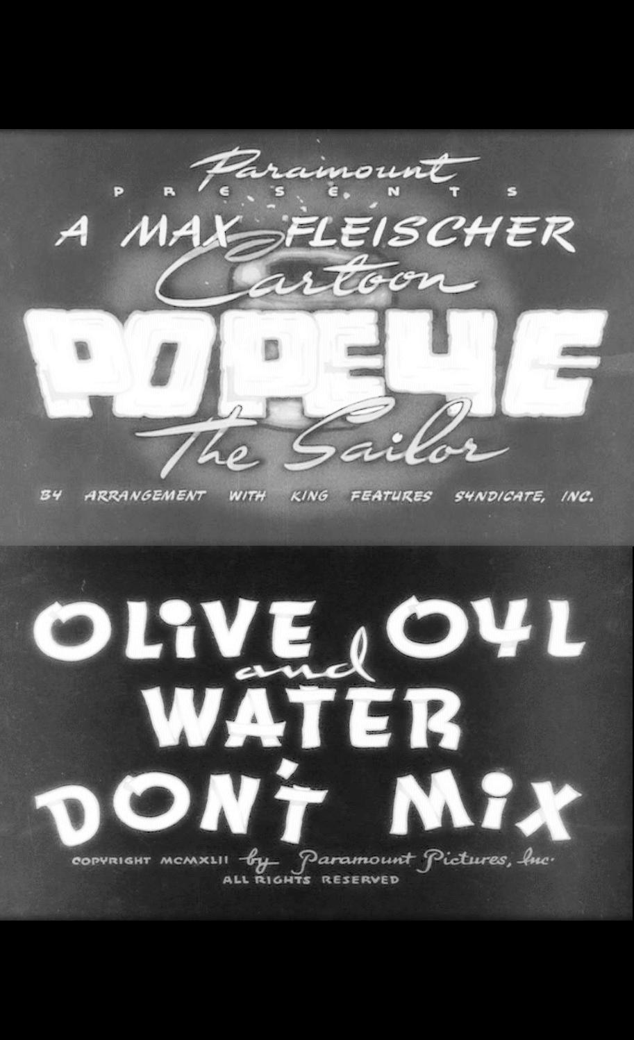 Olive Oyl and Water Don't Mix (1942)