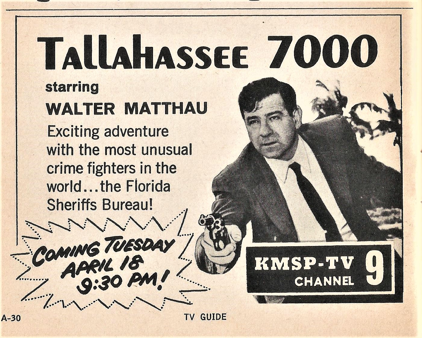 Walter Matthau in Tallahassee 7000 (1961)