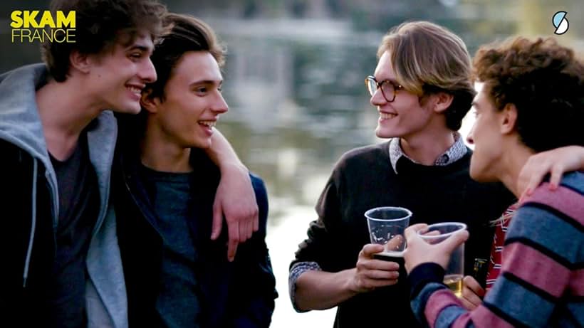 Maxence Danet-Fauvel, Axel Auriant, Robin Migné, and Paul Scarfoglio in Skam France (2018)