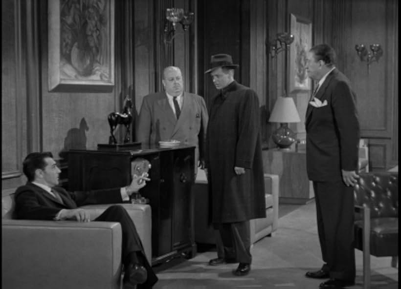 John Baer, Anthony Caruso, Paul Maxey, and Victor McLaglen in City of Shadows (1955)