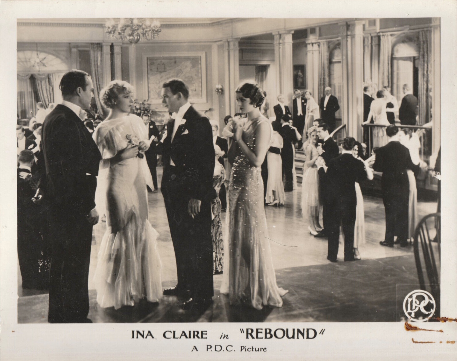 Myrna Loy, Robert Ames, Ina Claire, and Hale Hamilton in Rebound (1931)