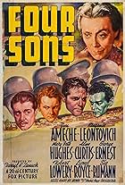 Don Ameche, Alan Curtis, George Ernest, Eugenie Leontovich, and Robert Lowery in Four Sons (1940)