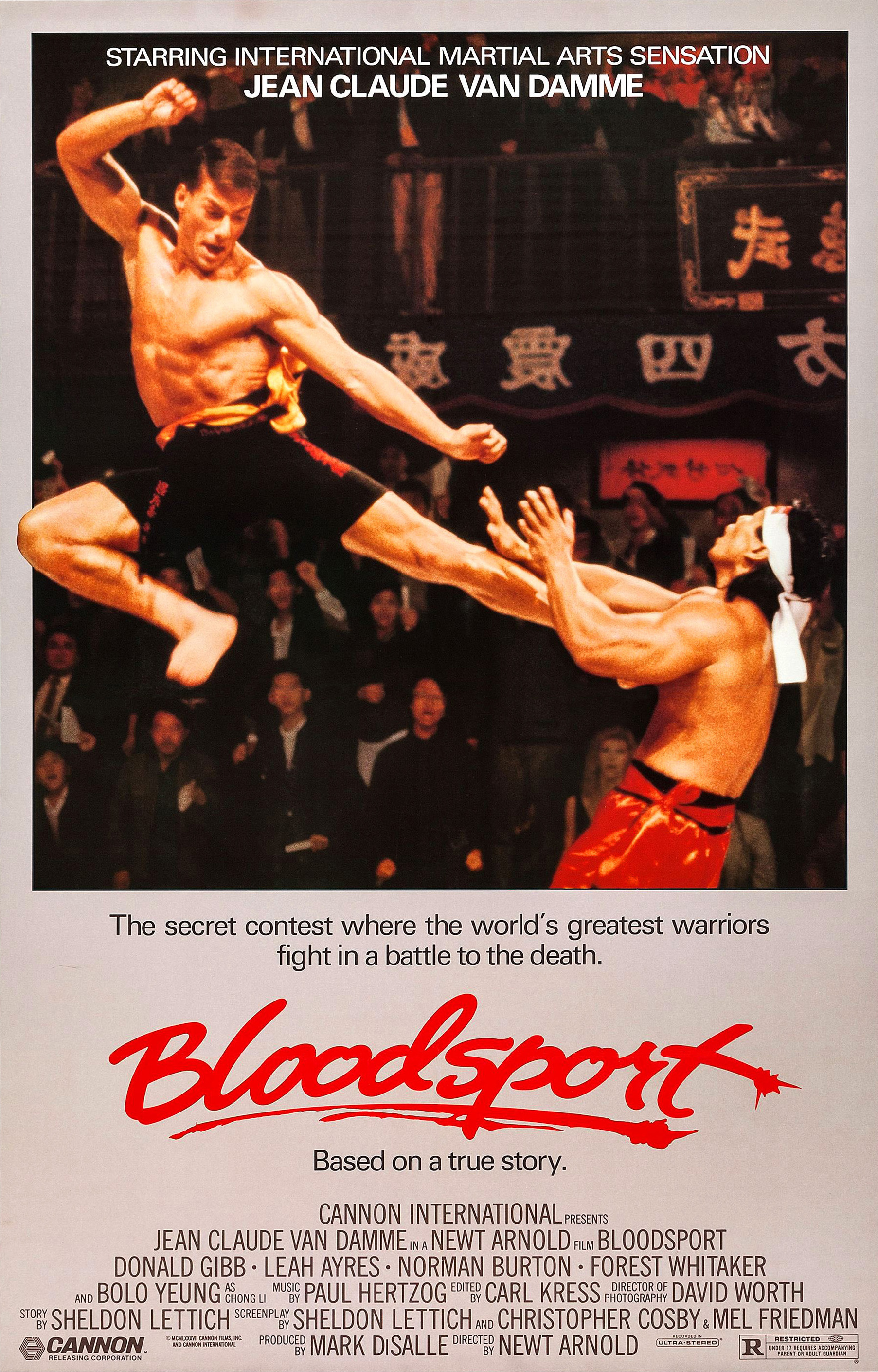 Jean-Claude Van Damme, Forest Whitaker, and Bolo Yeung in Bloodsport (1988)