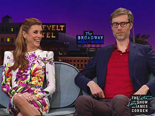 Kate Walsh and Stephen Merchant in The Late Late Show with James Corden (2015)