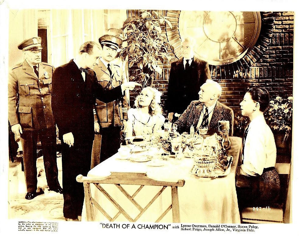 Harry Davenport, Virginia Dale, Donald O'Connor, and Lynne Overman in Death of a Champion (1939)