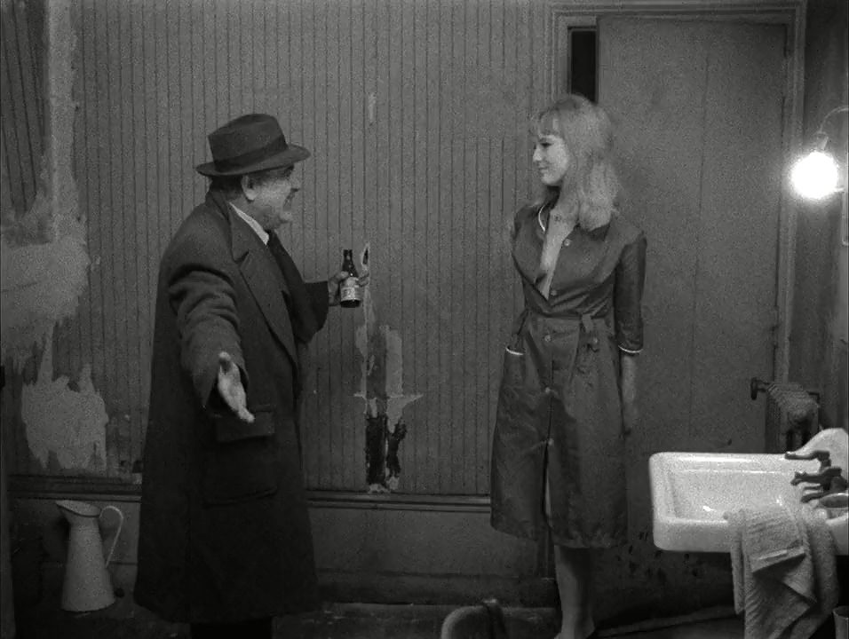 Christa Lang and Akim Tamiroff in Alphaville (1965)