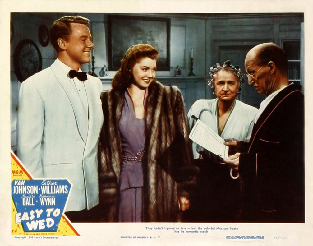 Van Johnson, Sarah Edwards, Walter Soderling, and Esther Williams in Easy to Wed (1946)