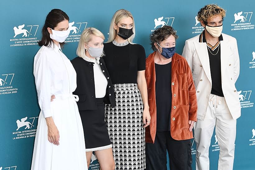 Christine Vachon, Mona Fastvold, Katherine Waterston, Christopher Abbott, and Vanessa Kirby at an event for The World to Come (2020)