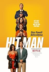 Glen Powell and Adria Arjona in Hit Man (2023)