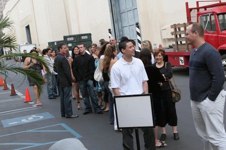 Crowds begin to gather at the premiere at the Zanuck Theater on the Fox lot.