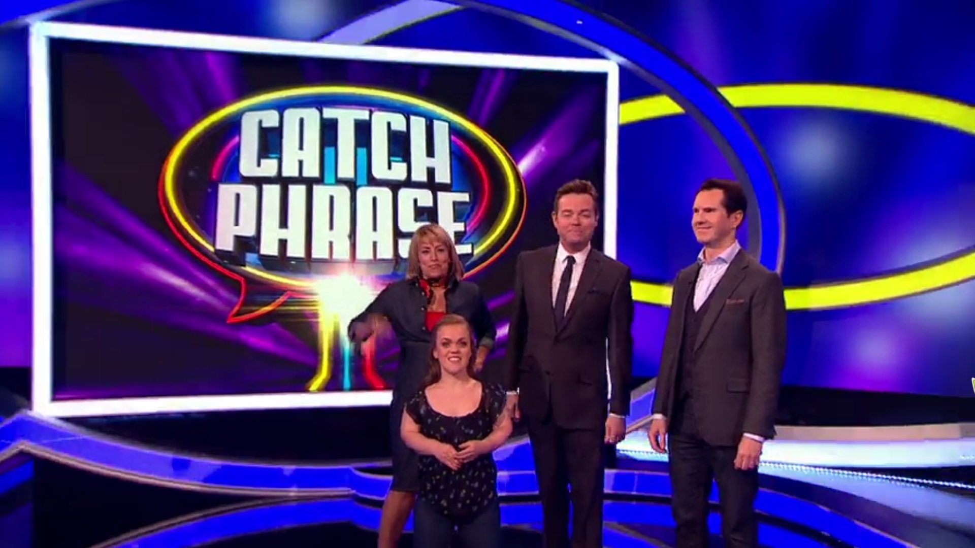 Fay Ripley, Jonathan Ross, Stephen Mulhern, and Ellie Simmonds in Celebrity Catchphrase (2018)