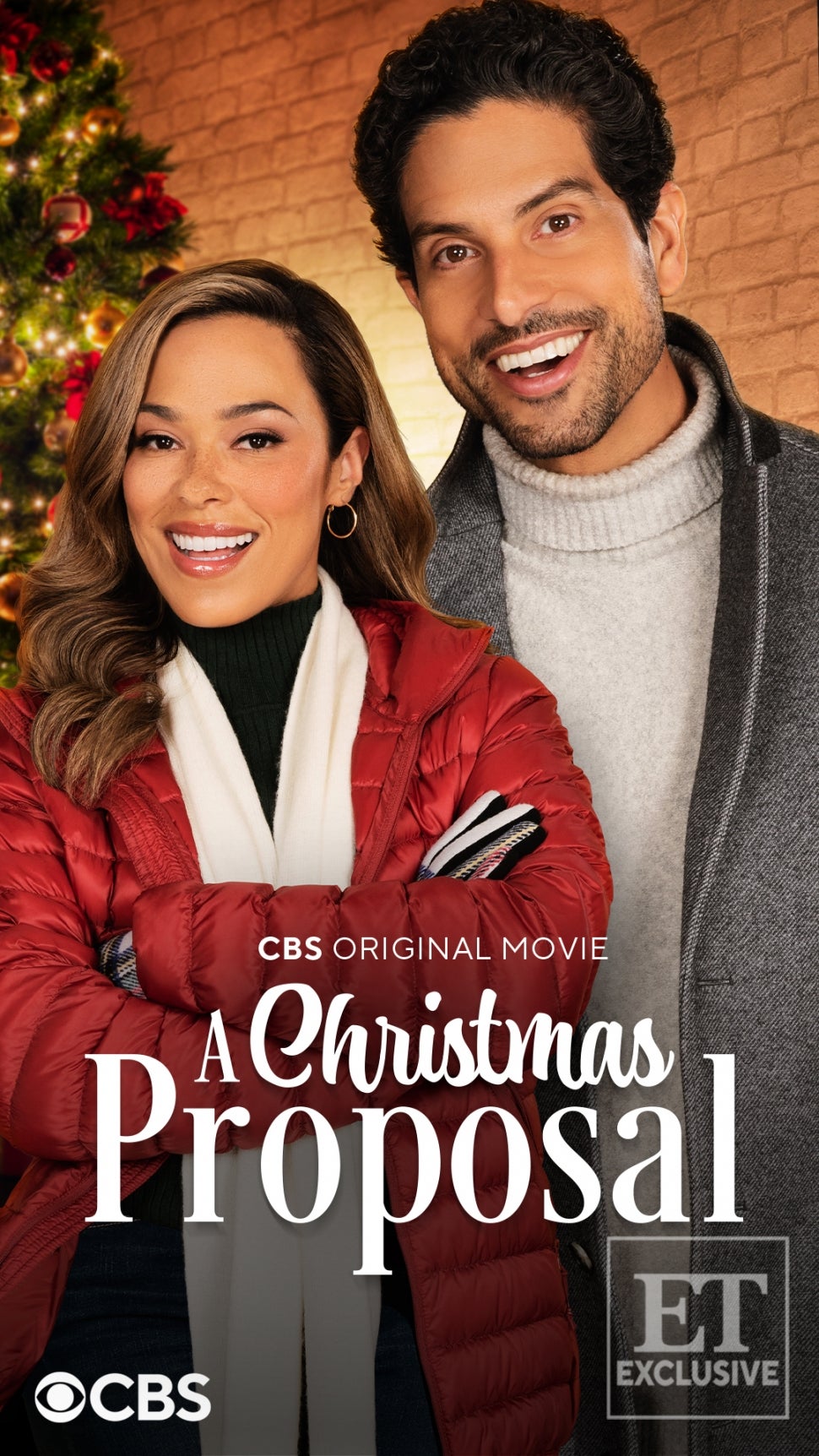 Adam Rodriguez and Jessica Camacho in A Christmas Proposal (2021)