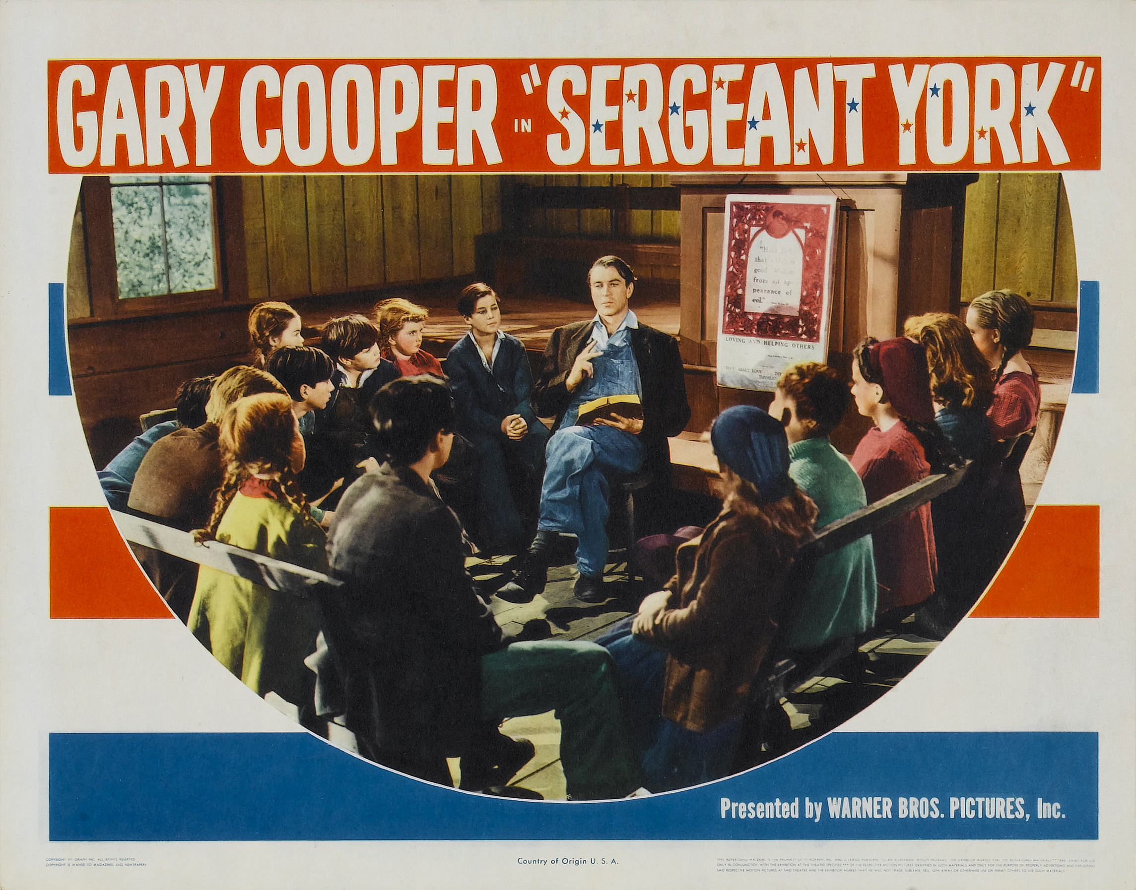 Gary Cooper, June Lockhart, Sonny Bupp, Jane Isbell, Sammy McKim, Dickie Moore, and Mickey Rentschler in Sergeant York (1941)