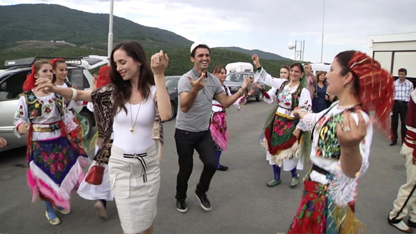 Eliza Dushku and Driton 'Tony' Dovolani in Dear Albania (2015)