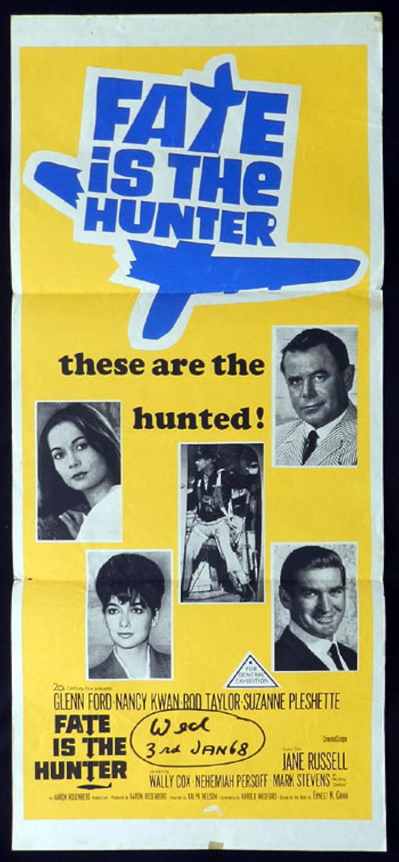 Glenn Ford, Rod Taylor, Nancy Kwan, and Suzanne Pleshette in Fate Is the Hunter (1964)