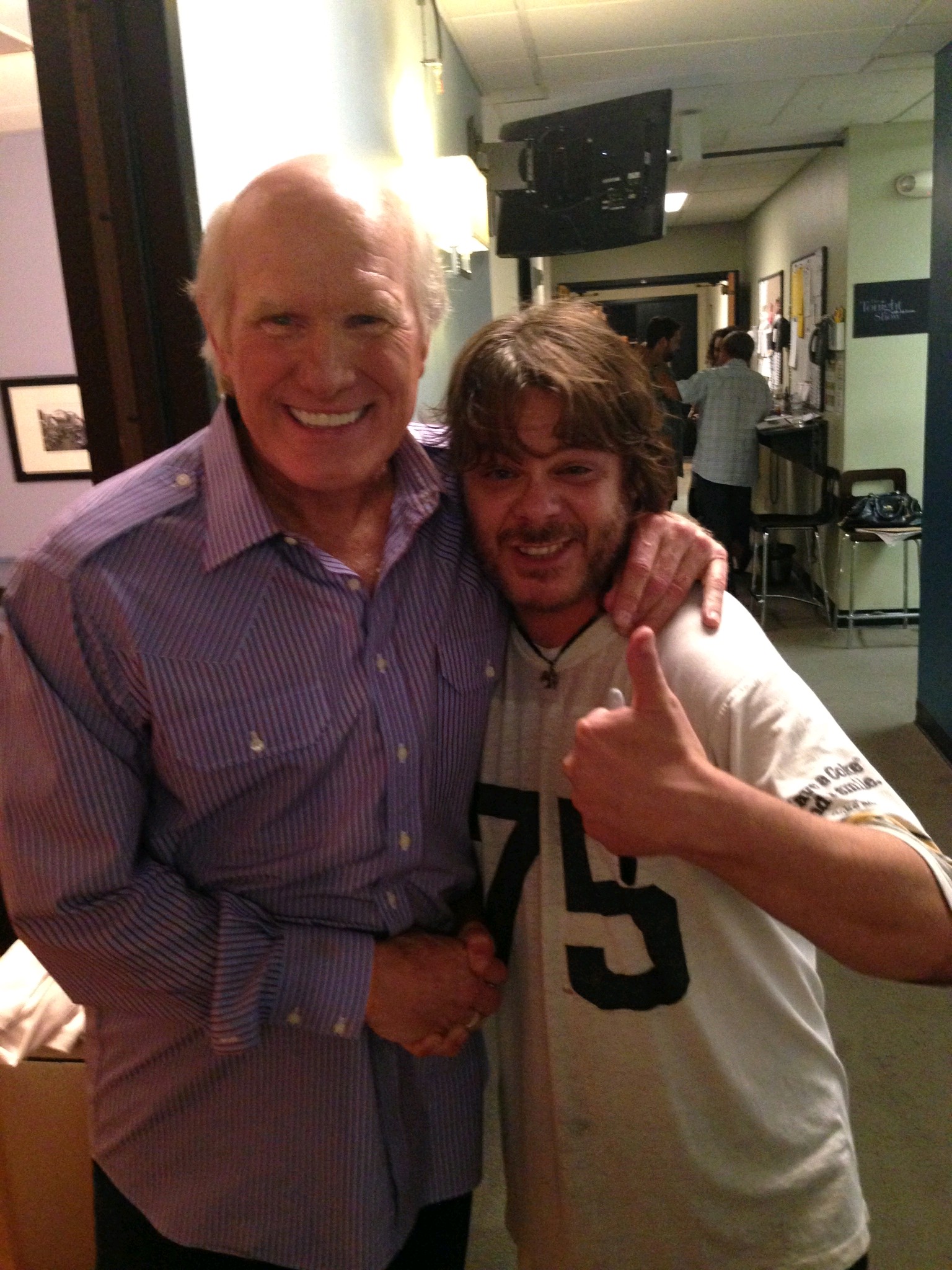 Touchdown Terry Bradshaw backstage at The Tonight Show With Jay Leno