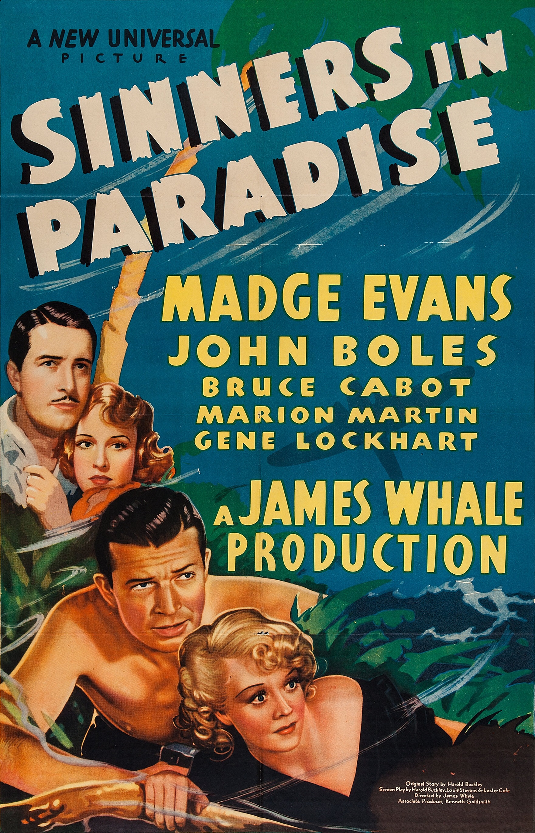 John Boles, Bruce Cabot, and Madge Evans in Sinners in Paradise (1938)