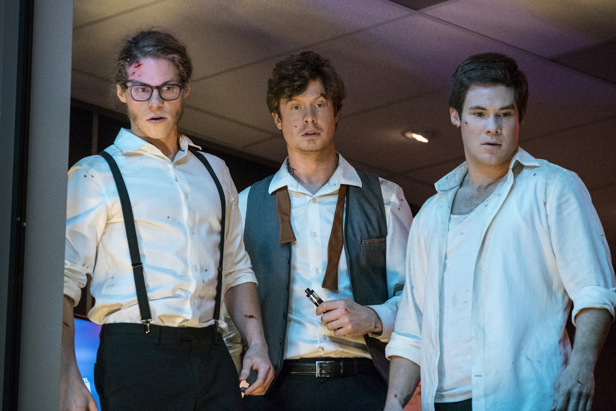 Adam Devine, Anders Holm, and Blake Anderson in Game Over, Man! (2018)