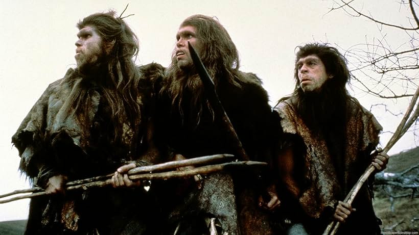 Ron Perlman, Nicholas Kadi, and Everett McGill in Quest for Fire (1981)