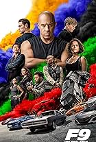 Charlize Theron, Vin Diesel, Jordana Brewster, Sung Kang, Ludacris, Michelle Rodriguez, Tyrese Gibson, John Cena, and Nathalie Emmanuel in F9: The Fast Saga (2021)