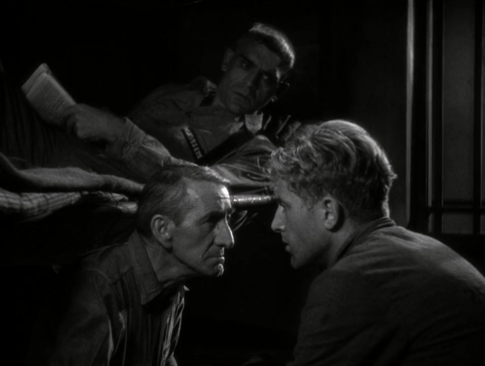 Boris Karloff, Otto Hoffman, and Phillips Holmes in The Criminal Code (1931)