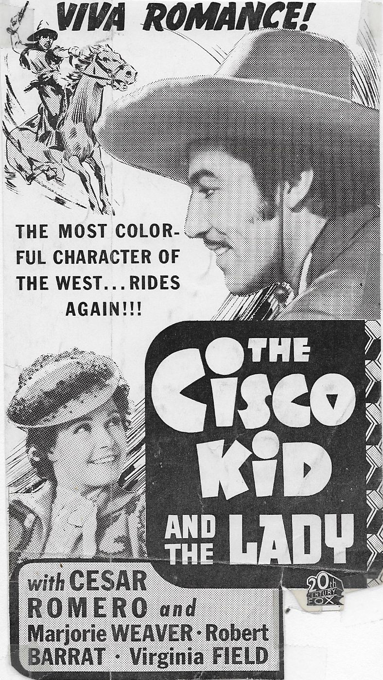 Cesar Romero and Marjorie Weaver in The Cisco Kid and the Lady (1939)