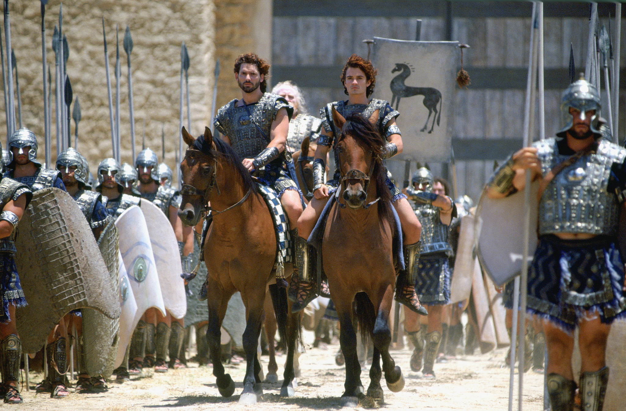 Eric Bana and Orlando Bloom in Troy (2004)