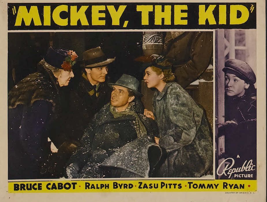 Ralph Byrd, Bruce Cabot, Jessie Ralph, and June Storey in Mickey the Kid (1939)