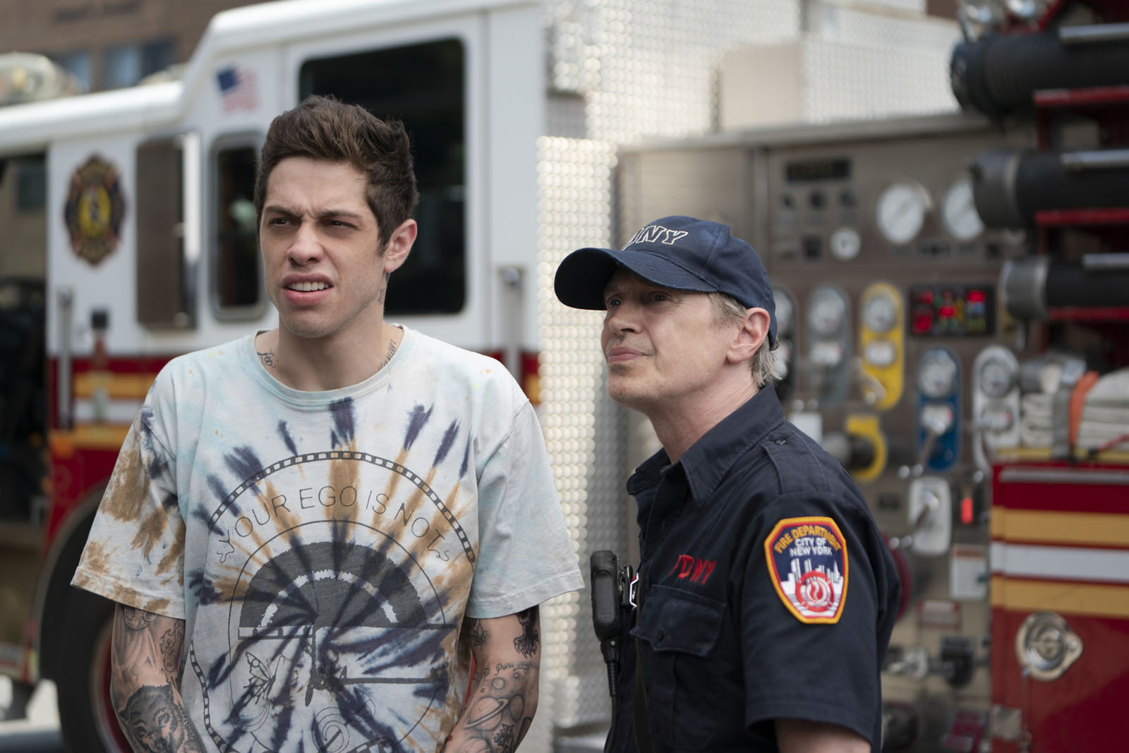 Steve Buscemi and Pete Davidson in The King of Staten Island (2020)