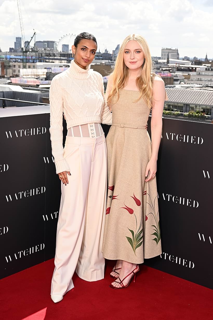 Dakota Fanning and Ishana Shyamalan at an event for The Watchers (2024)