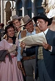 Lorne Greene, Michael Landon, Howard Duff, Dan Blocker, Pernell Roberts, and Anne Whitfield in Bonanza (1959)