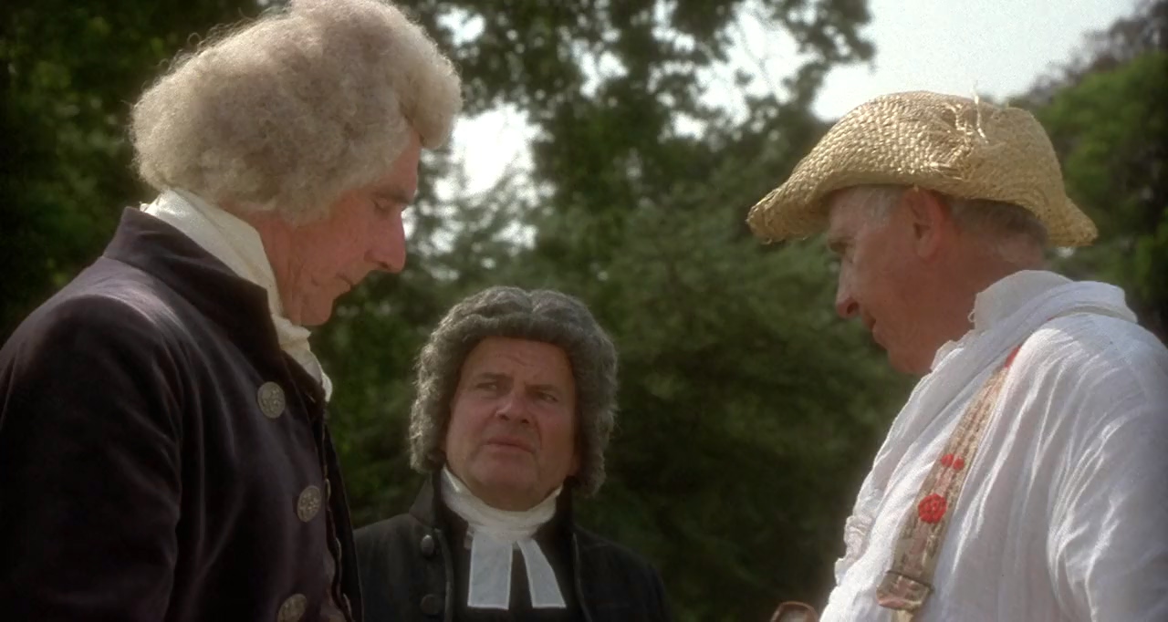 Ian Holm, Nigel Hawthorne, and John Wood in The Madness of King George (1994)