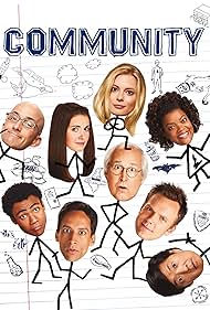 Chevy Chase, Ken Jeong, Joel McHale, Jim Rash, Yvette Nicole Brown, Alison Brie, Gillian Jacobs, Danny Pudi, and Donald Glover in Community (2009)